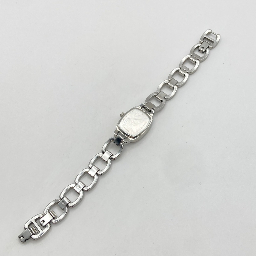 Fossil F2 Women's Watch 18mm Silver Tone Pink Dial w/Extenders New Battery 6.75" - Picture 14 of 16